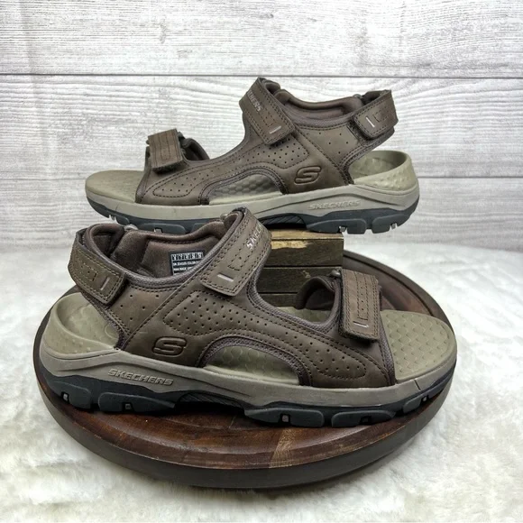 Skechers Men's Tresmen Garo Relaxed Fit Brown Sandals 204105 Size 8 Outdoor - Picture 9 of 12